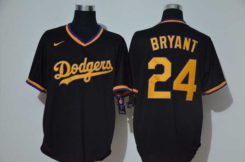 Dodgers 24 Kobe Bryant Black Nike Throwback Cool Base Jersey,We sell and wholesale Dodgers 24 Kobe Bryant Black Nike Throwback Cool Base Jersey on line form chian!